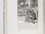 an open book with a picture of a man and a woman