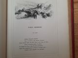 an open book on a wooden table with a drawing of a man riding a horse