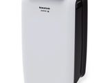 un climatiseur portable blanc et noir sur fond blanc