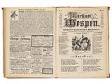 an old newspaper with a picture of a man riding a horse