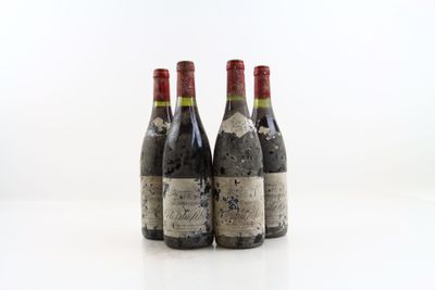 4 bouteilles de COTES-DU-RHONE supposées 1995 (plusieurs éti…