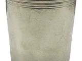 an image of a metal bucket with a handle on a white background