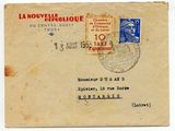 an old envelope with a picture of a woman on it