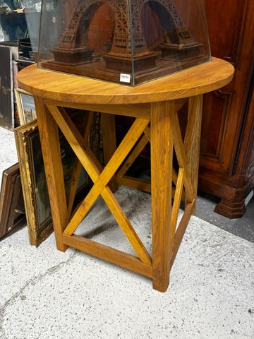 Table haute en bois de manufacture contemporaine point H 89 D 80 ...