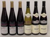 plusieurs bouteilles de vin sont alignées sur une table