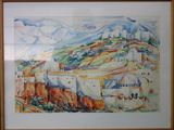 une photo d'une photo d'un tableau sur le mur