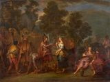 an image of a painting of a group of people in a field