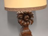 an image of a lamp that is on a table with a lamp shade