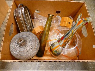 a box full of items that are sitting on the floor
