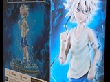 the box for the action figure has a picture of a young boy with white hair and glasses