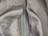 a close up of a bag with a zipper on it