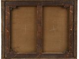 an old picture frame with a brown background and a brown background