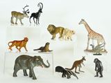a lot of plastic animals that are on display
