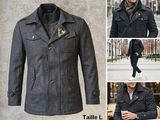 a collage of pictures of a man wearing a coat