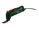 a close up of a green and black electric tool on a white background