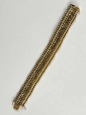 Bracelet ruban en or 750 millièmes. - Photo 1