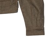 brown pants with buttons and pockets on a white background