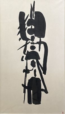 une image représentant un dessin en noir et blanc d'un homme tenant un pistolet