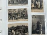 an old photo of a book with pictures of people in the pages