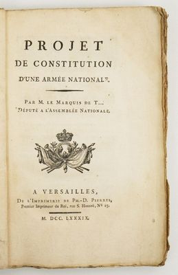 an old book with a black and white image of a coat of arms