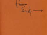 a close up of a book with a handwritten title on it