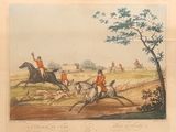 une photo d'un tableau représentant un homme à cheval et un homme à cheval