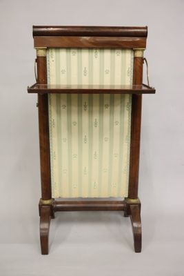 Ecran pare-feu en acajou à colonnes et tablette, époque Empi… - Photo 1