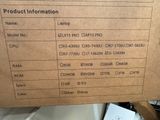 a cardboard box with information on it sitting on a table