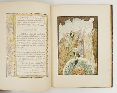 an open book with a picture of a man and a woman on it