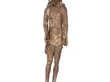une image représentant une statue en bronze d'un homme barbu
