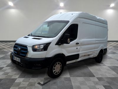 the white van is parked on a checkered tile floor