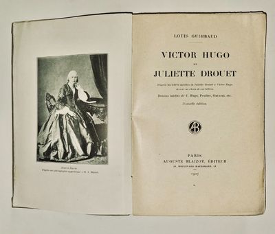 un vieux livre sur lequel figure l'image d'une femme assise sur une chaise