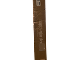 a cardboard box with a sticker on it and a sticker on the side of it
