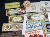 many different types of business cards on a table