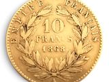 l'image d'une pièce d'or sur laquelle figure le chiffre 10