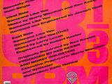 the back cover of a magazine with a pink and orange cover