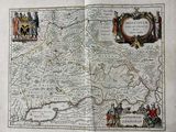 une vieille carte du royaume du Maroc sur laquelle figure l'image d'un homme à cheval