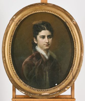 portrait of a young man in a brown coat with a white lace collar
