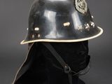 a close up of a helmet on a mannequin head