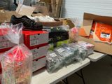 a table with a lot of different items on it