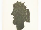 the front cover of a book with a drawing of a man ' s face
