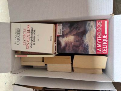 Un carton complet de livres brochés de littérature contempor…