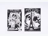 deux affiches en noir et blanc représentant la Tour Eiffel et la Tour Eiffel