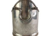 an image of a metal container with a handle on a white background