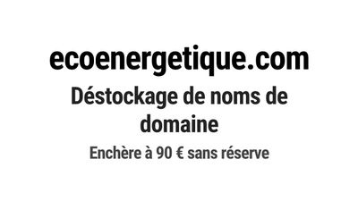 Nom de domaine ecoenergetique.com.