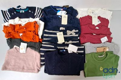 a lot of clothes that are sitting on a table