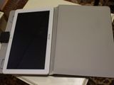 a tablet that is sitting on top of a table