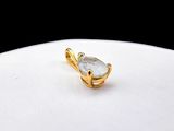 yellow gold plated sterling silver pendant with white topaz stone