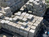 a pile of bricks sitting on top of a pallet