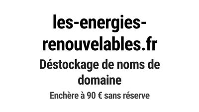 Nom de domaine les-energies-renouvelables.